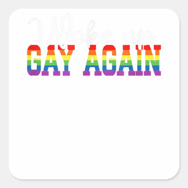 Sticker Carré Human LGBT Drapeau Mois gay réveillé GAY (Devant)