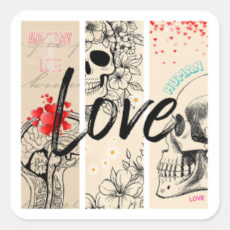 Sticker Carré Human love
