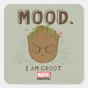 Sticker Carré Humeur. Je Suis Groot