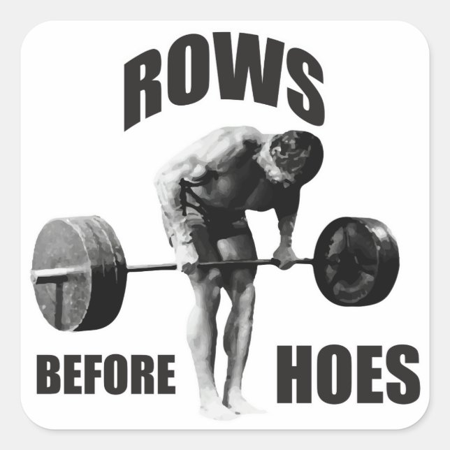 Sticker Carré humour de motivation "Body Building" (Devant)