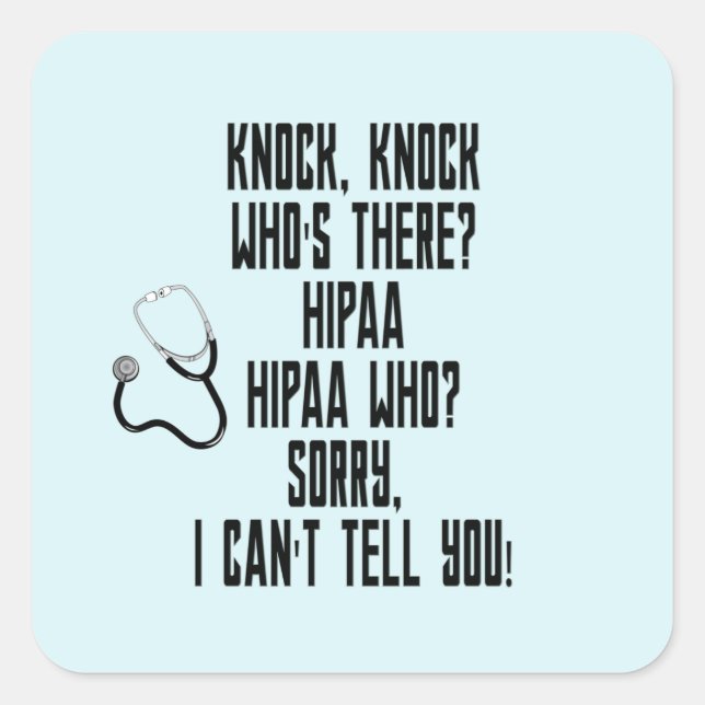 STICKER CARRÉ HUMOUR HIPAA (Devant)