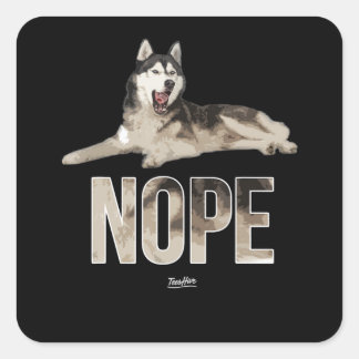 Sticker Carré Husky | Hope Siberian Husky Propriétaire Husky Chi