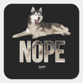 Sticker Carré Husky | Hope Siberian Husky Propriétaire Husky Chi