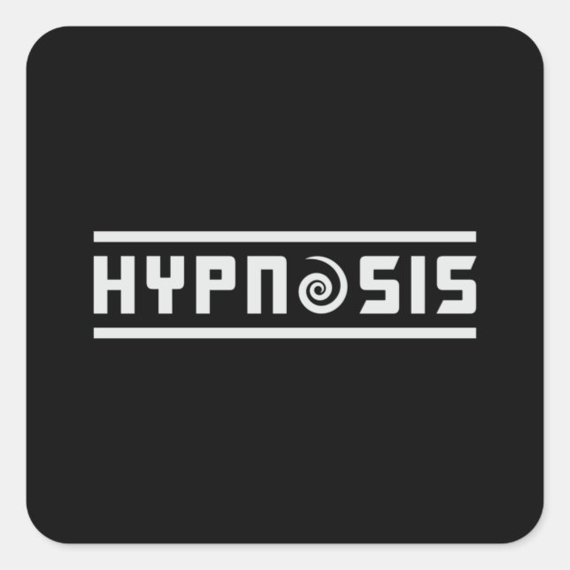 Sticker Carré Hypnose Meilleur Hypnotiseur Hypnotique Hypnotique (Devant)