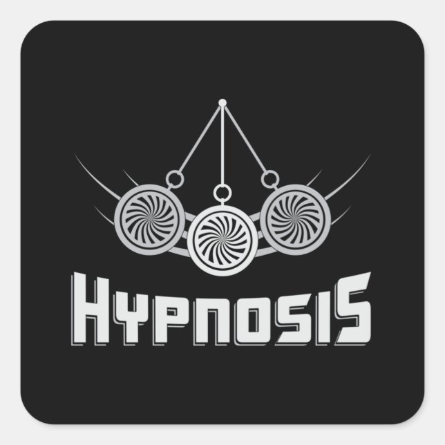 Sticker Carré Hypnosis Hypnotique Meilleur Hypnotiseur Hypnotise (Devant)