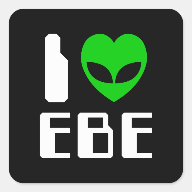 Sticker Carré I Alien Heart EBE (Devant)