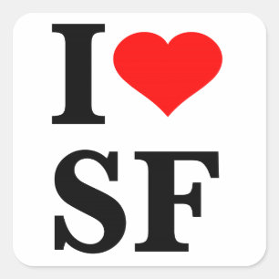 Sticker Carré I coeur San Francisco
