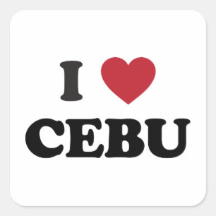 Sticker Carré I Heart Cebu Philippines