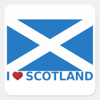 Sticker Carré I Heart Scotland