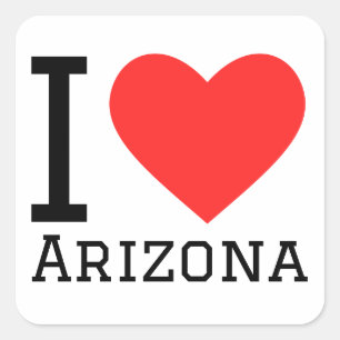 Sticker Carré I love Arizona