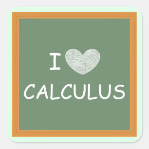 Sticker Carré I Love Calculus