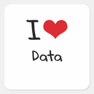 Sticker Carré I Love Data
