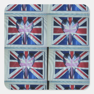 Sticker Carré I Love England Art Print