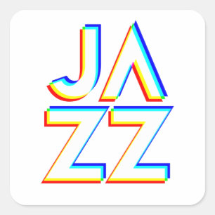 Sticker Carré I Love jazz