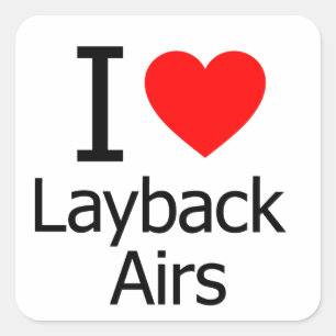 Sticker Carré I Love Layback Airs