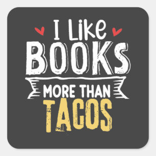 Sticker Carré I Love of Reading and Learning