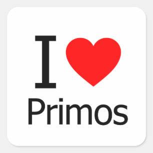 Sticker Carré I Love Primos