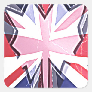 Sticker Carré I Love UK