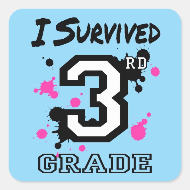 Sticker Carré I Survie 3e année (Devant)