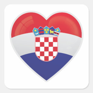 Sticker Carré Icône d'amour Croatie