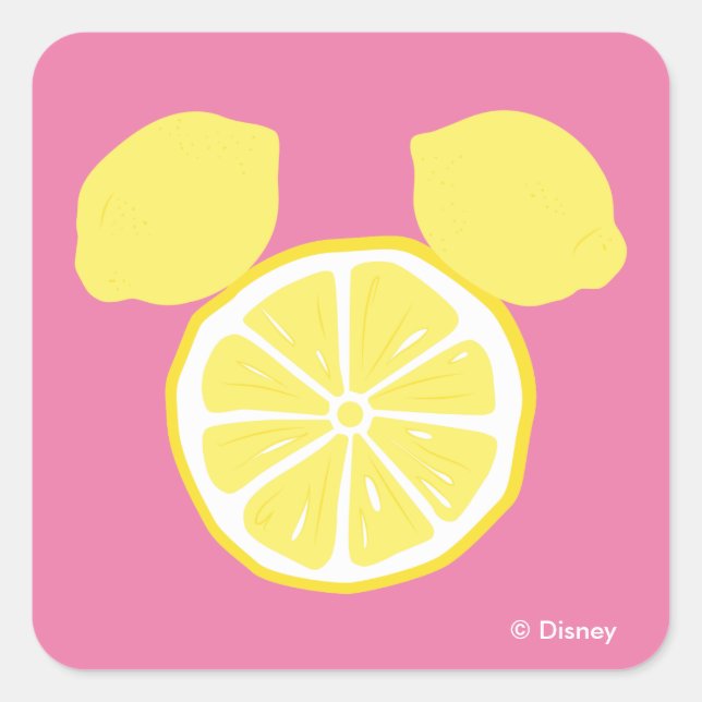 Sticker Carré Icône de citron Mickey Mouse (Devant)