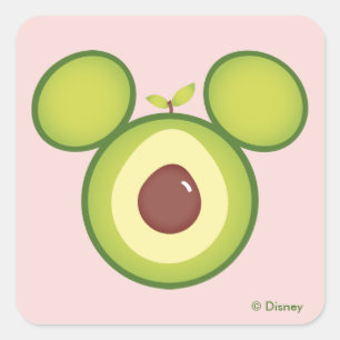 Sticker Carré Icône de Mickey Mouse Avocat