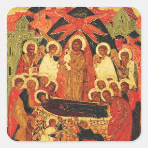 Sticker Carré Icône orthodoxe de la Mère de Dieu