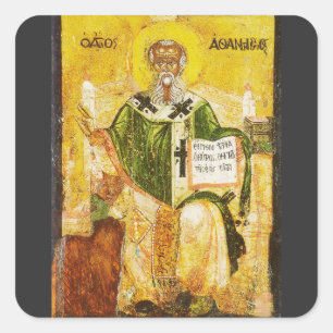 Sticker Carré Icône orthodoxe de saint Athanase d'Alexandrie