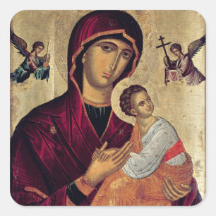 Sticker Carré Icône représentant la Sainte Mère de la Passion