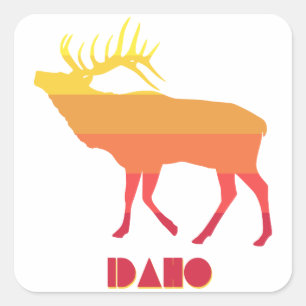 Sticker Carré Idaho Elk