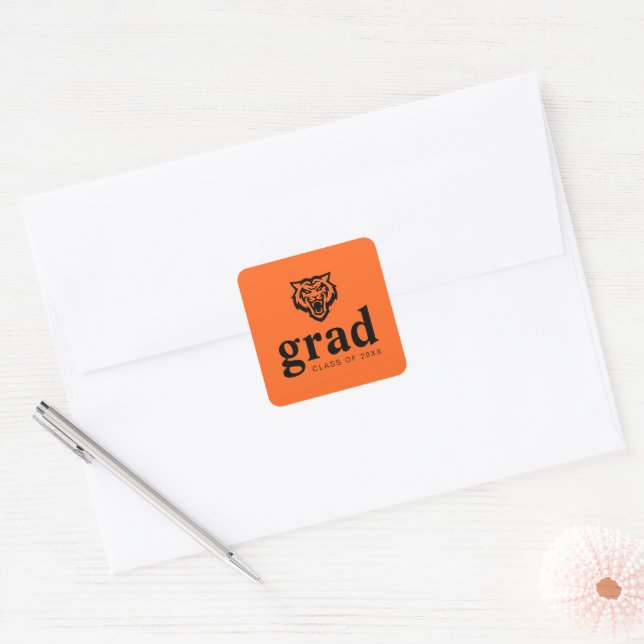 Sticker Carré Idaho State University Bengals Spirit Design (Enveloppe)