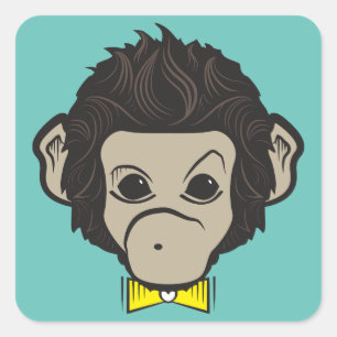 Sticker Carré identica de singe
