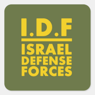 Sticker Carré IDF Israel Defence Forces2 - ENG - PLEIN
