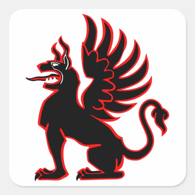 Sticker Carré III./JG 26 Jagdgeschwader 26 Insignes rouges Griff (Devant)