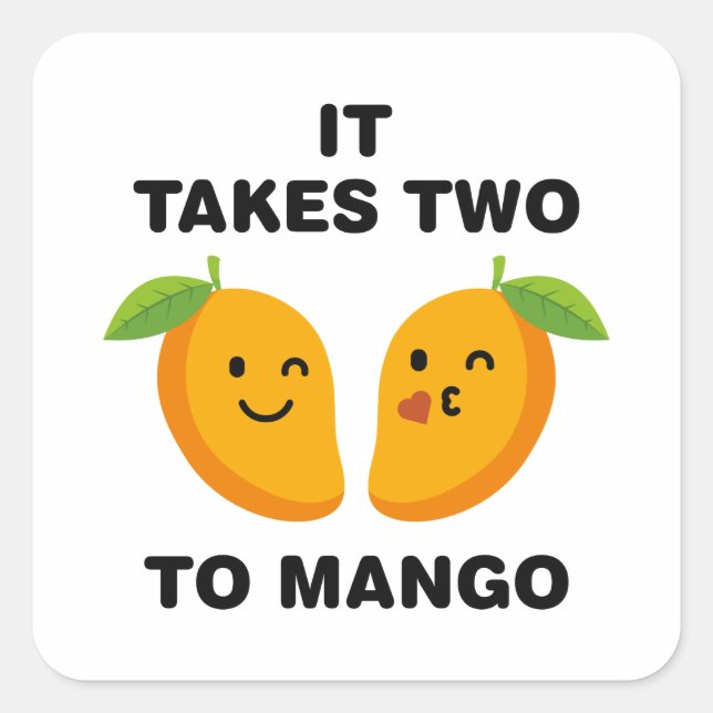 Sticker Carré Il Faut Deux À Mango (Devant)