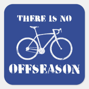 Sticker Carré Il N'Y A Pas De Vélo En Hors-Saison