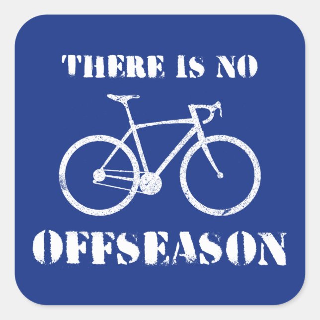 Sticker Carré Il N'Y A Pas De Vélo En Hors-Saison (Devant)