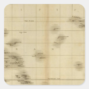 Sticker Carré Îles dans l'océan Pacifique