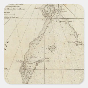 Sticker Carré Îles de Turcs