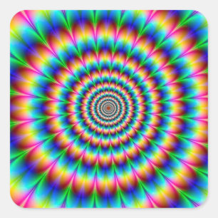 Sticker Carré Illusion Spiral Optical