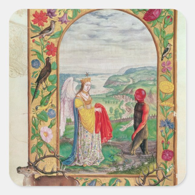 Sticker Carré Illustration de la quatrième parabole (Devant)