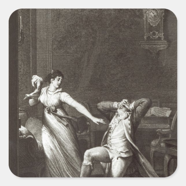 Sticker Carré Illustration de 'The Sorrows of Werther' (Devant)