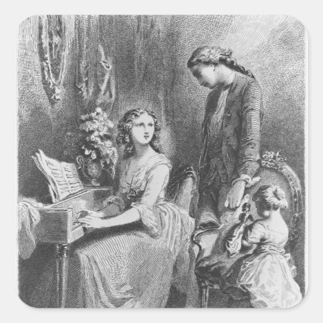 Sticker Carré Illustration de 'The Sorrows of Werther' (Devant)