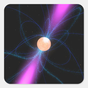 Sticker Carré Illustration d'un pulsar 2