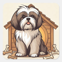 Illustration Mignonne de Shih Tzu