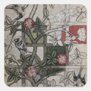 Sticker Carré Illustrations originales pour la conception de