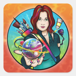 STICKER CARRÉ ILLUSTRIE