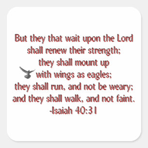 Sticker Carré Ils cette attente sur le seigneur