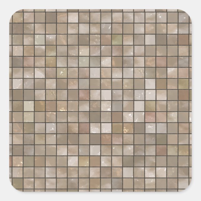 Sticker Carré Image De Carreaux De Sol Faux Tan (Devant)
