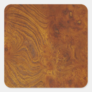 Sticker Carré Image de grain de bois naturel avec des torrents d